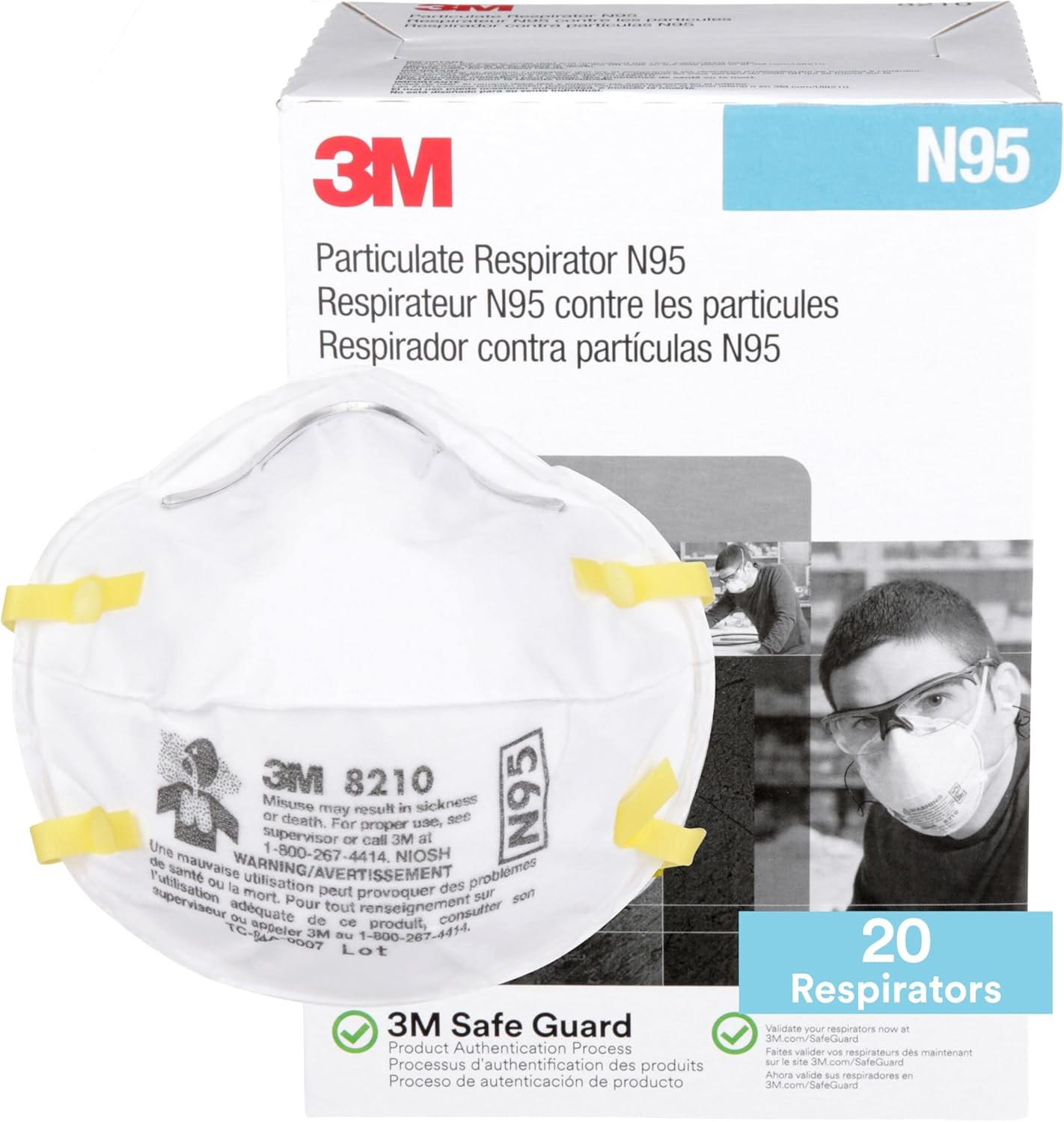 N95 Respirator Mask Disposable Safety Face Mask Pack