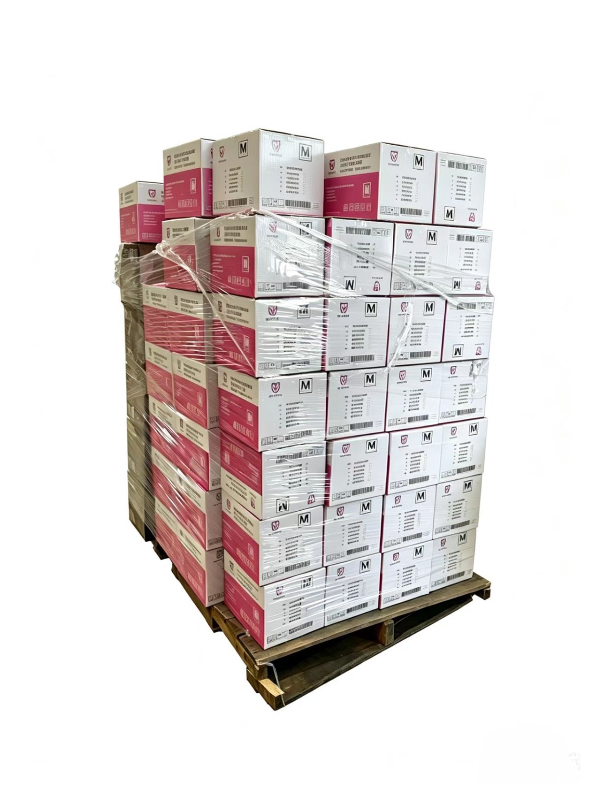 Pallet of 136 Cases of 3.5 MIL Pink Nitrile Exam Gloves (total of 136000 count)