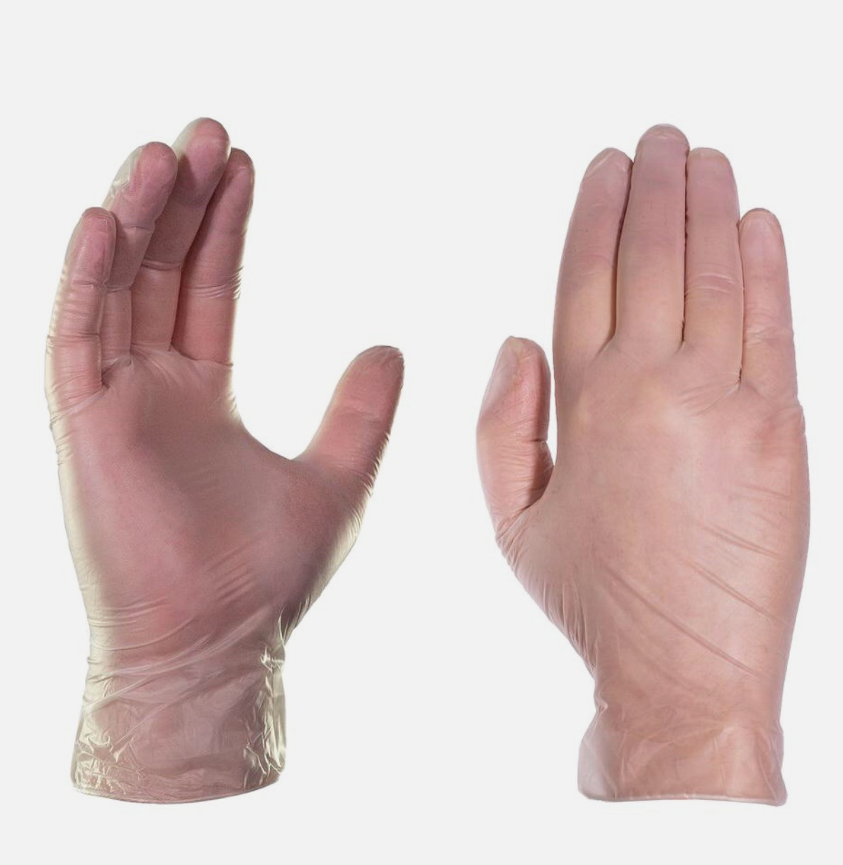 AMMEX Medical Vinyl Exam Gloves Clear Powder-Free Box of 100 Large L Protection