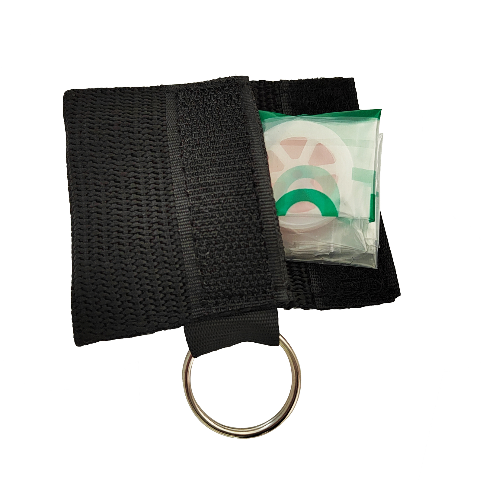 CPR Faceshield with One-Way Valve in Nylon Keychain Pouch First aid CPR Mask