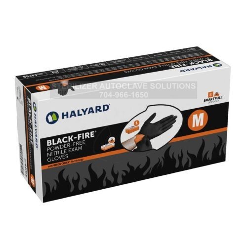 Halyard *Black-Fire* Nitrile Exam Gloves 44757 – BOX of 150 MEDIUM