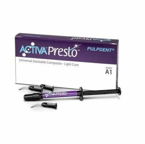 Pulpdent ACTIVA PRESTO Universal Stackable composite A3 2x2gm EXP: 2024-12