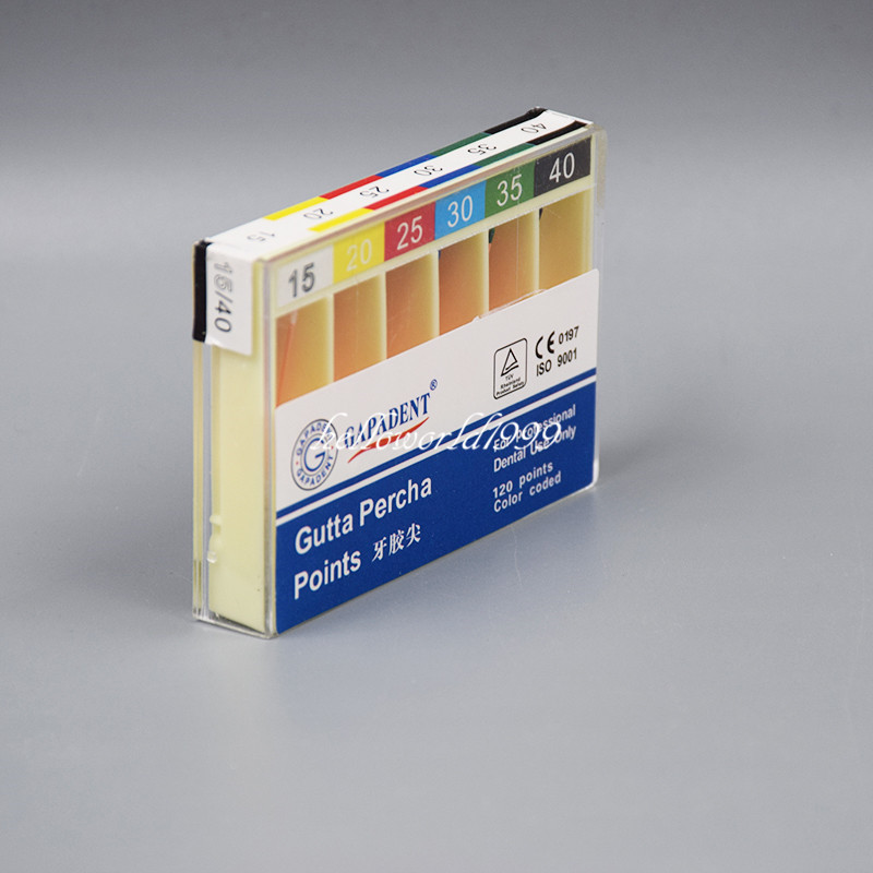 1 Box GAPADENT Brand Dental Regular Gutta Percha Points Endo 15#-40# 120Pcs/Pack
