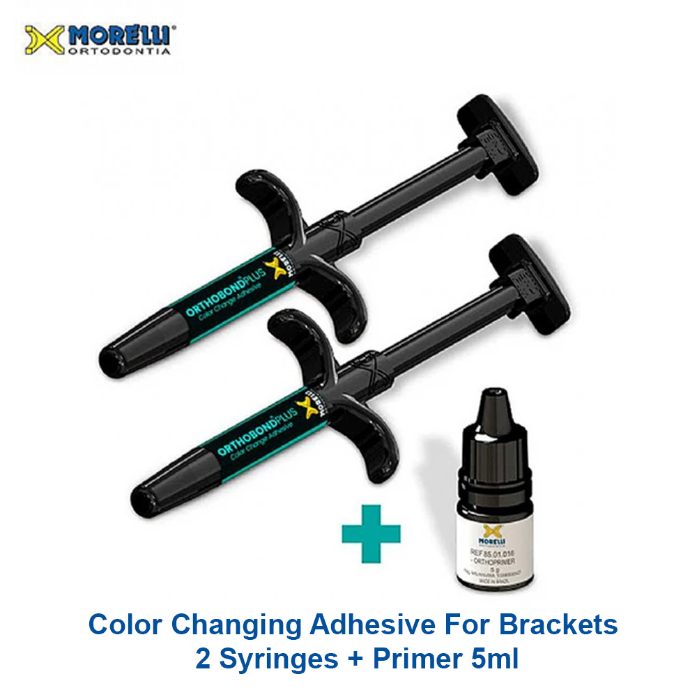 Dental Morelli Orthodontic Color Changing Adhesive 2 Syringes & Primer 5ml