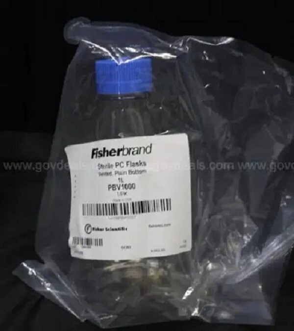 NEW & SEALED Fisherbrand 1000mL 1 Liter Shaker Flask Vented Cap Sterile PBV1000
