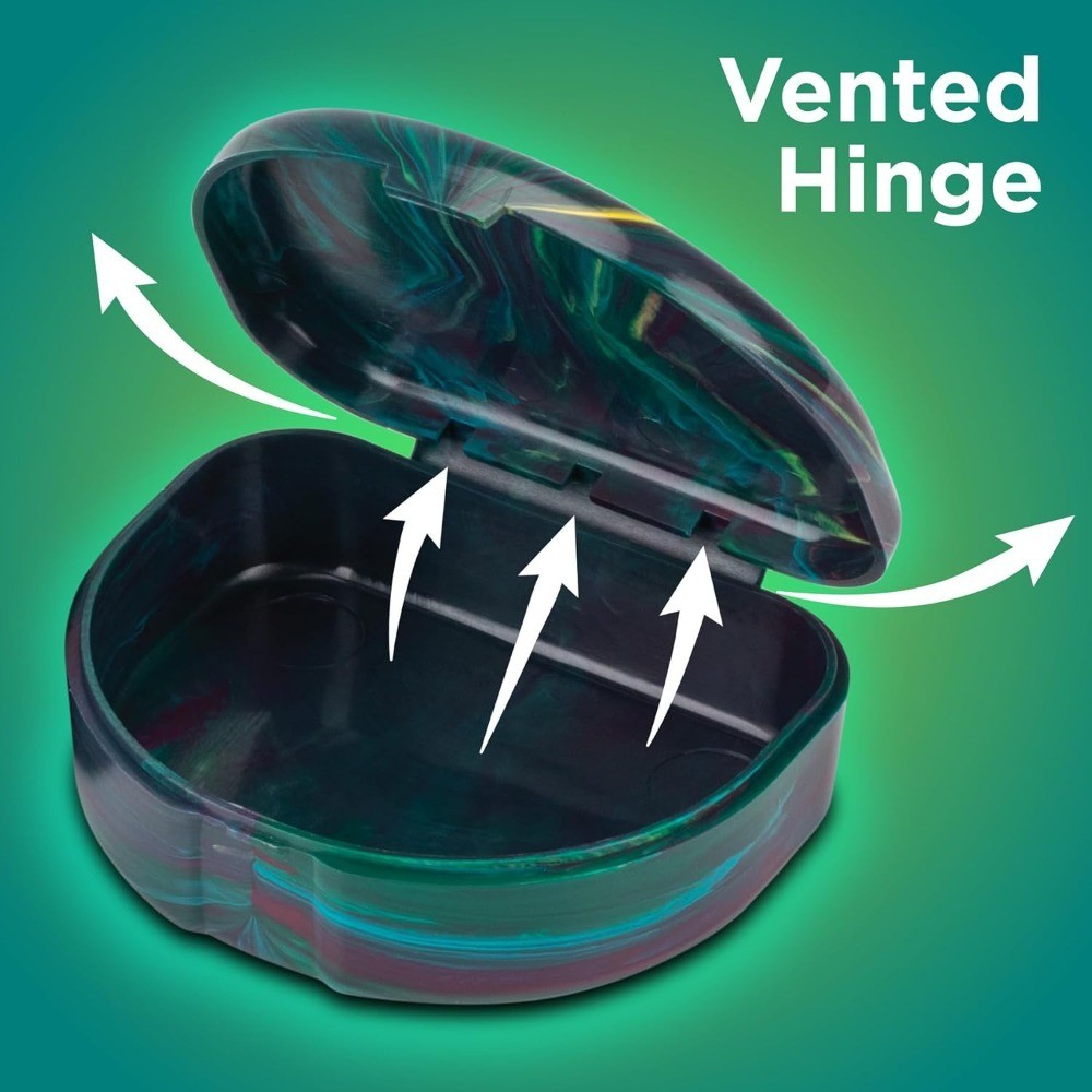 Marble Retainer Cases, Orthodontic Aligner Case, Mouth Guard Holder (3 Pack)