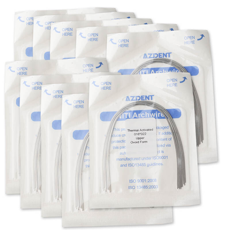 10 X Dental Orthodontic Thermal Activated Niti Arch Wire Rectangular Ovoid Form