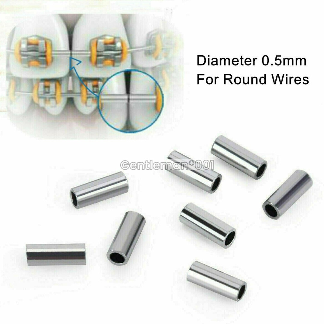 Dental Orthodon Crimpable Hook Stop Mini Stops tube Bracket Stopper 0.5/0.8mm