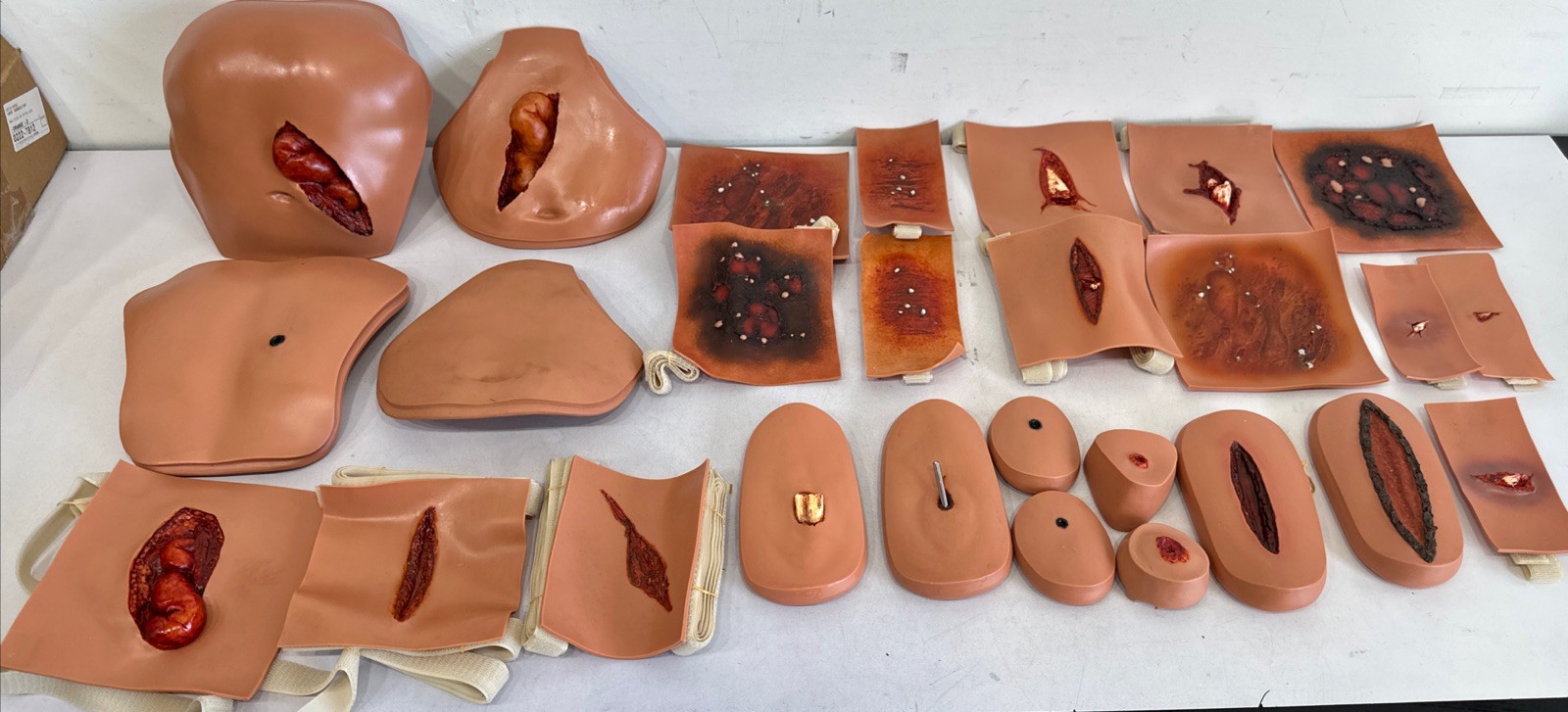 Traumatic Wound Simulation Lot Of 27 For Education Medical Plastics Laboratory