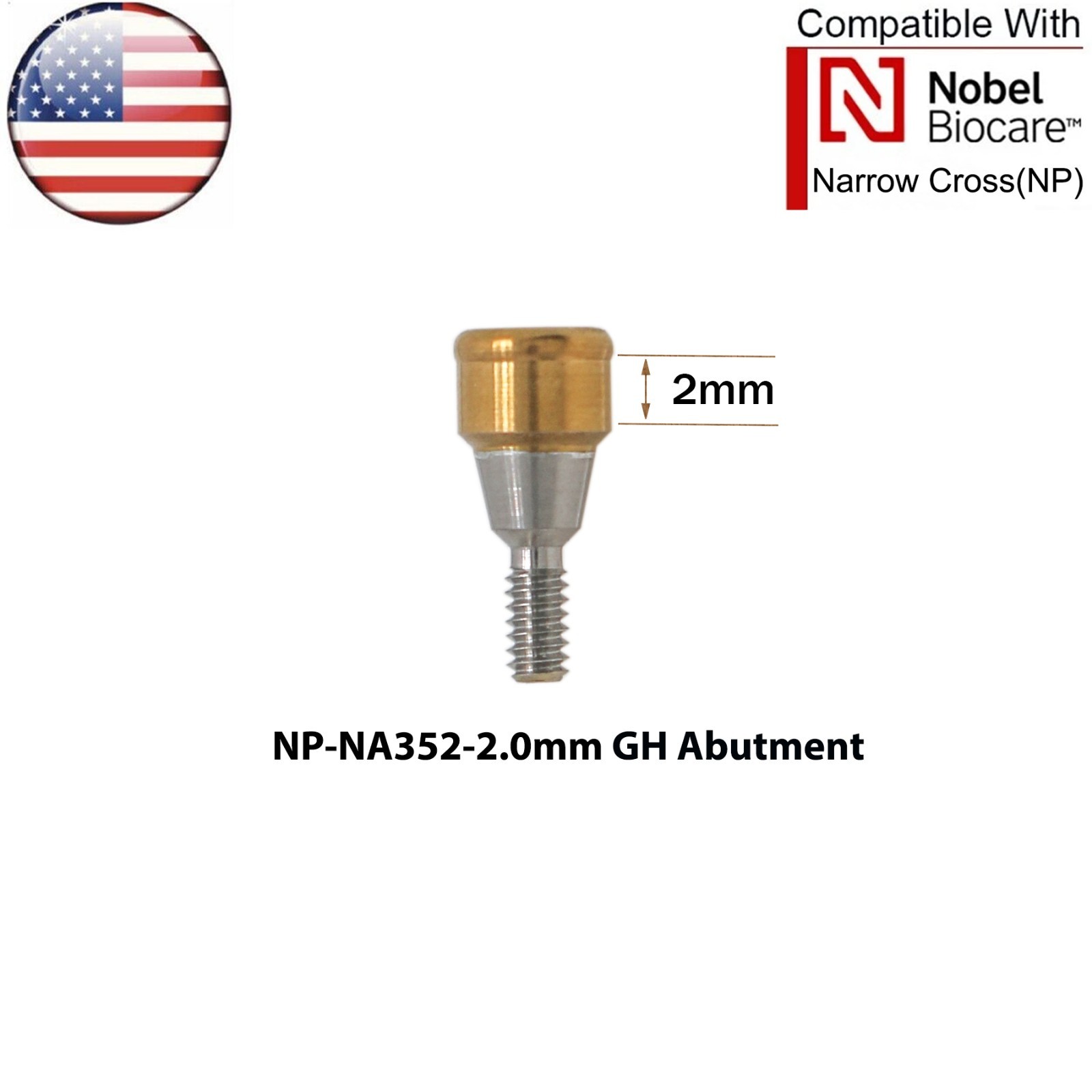 US Fit Nobel Biocare Locator Abutment NP/RP 1-5.0mm Overdenture Male Caps Insert