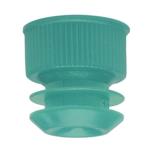 Karter Scientific Test Tube Cap, Flange Type, 16mm, Green Color (Case of 10000)