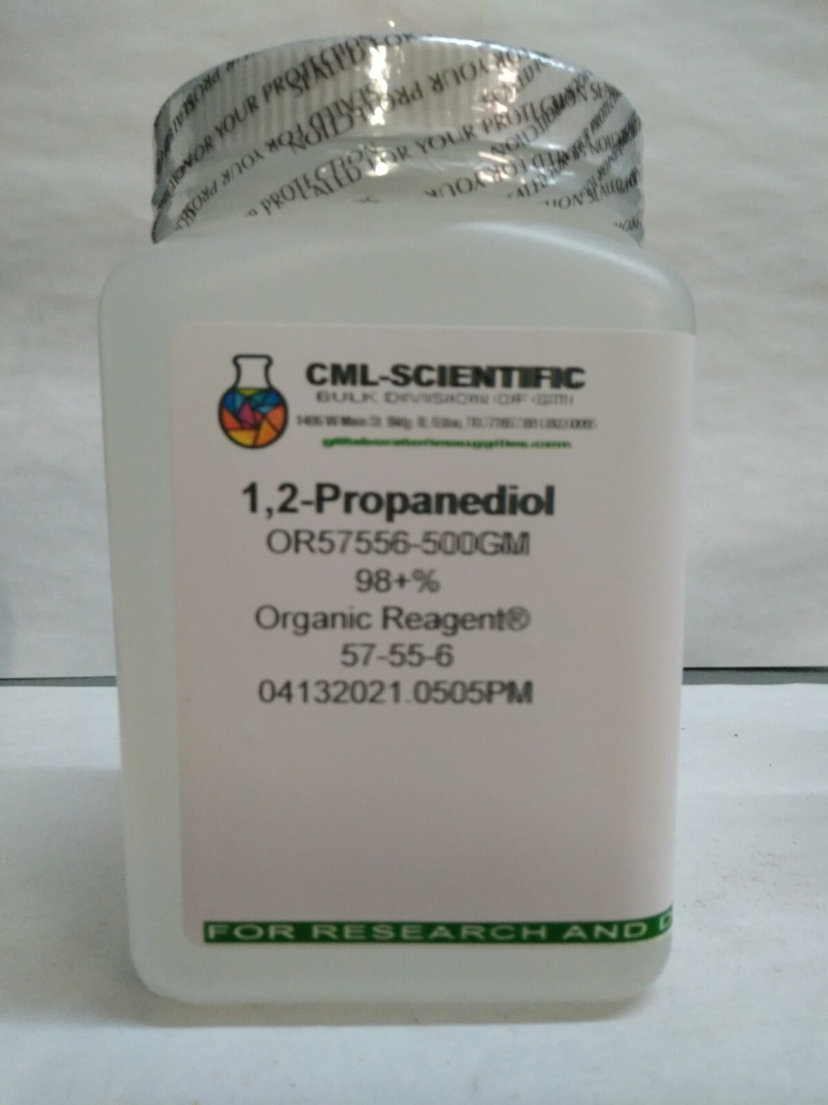1,2-Propanediol, 98+%, Organic Reagent® 500g