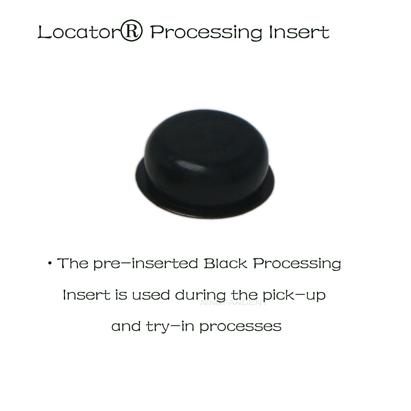 US Dental Locator Processing Retention Replacement Inserts Caps Black