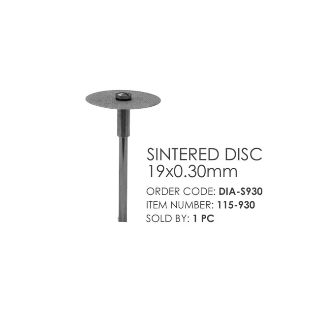 Dental Lab Sintered Diamond Disc – 19 x .30 mm – Red Dot
