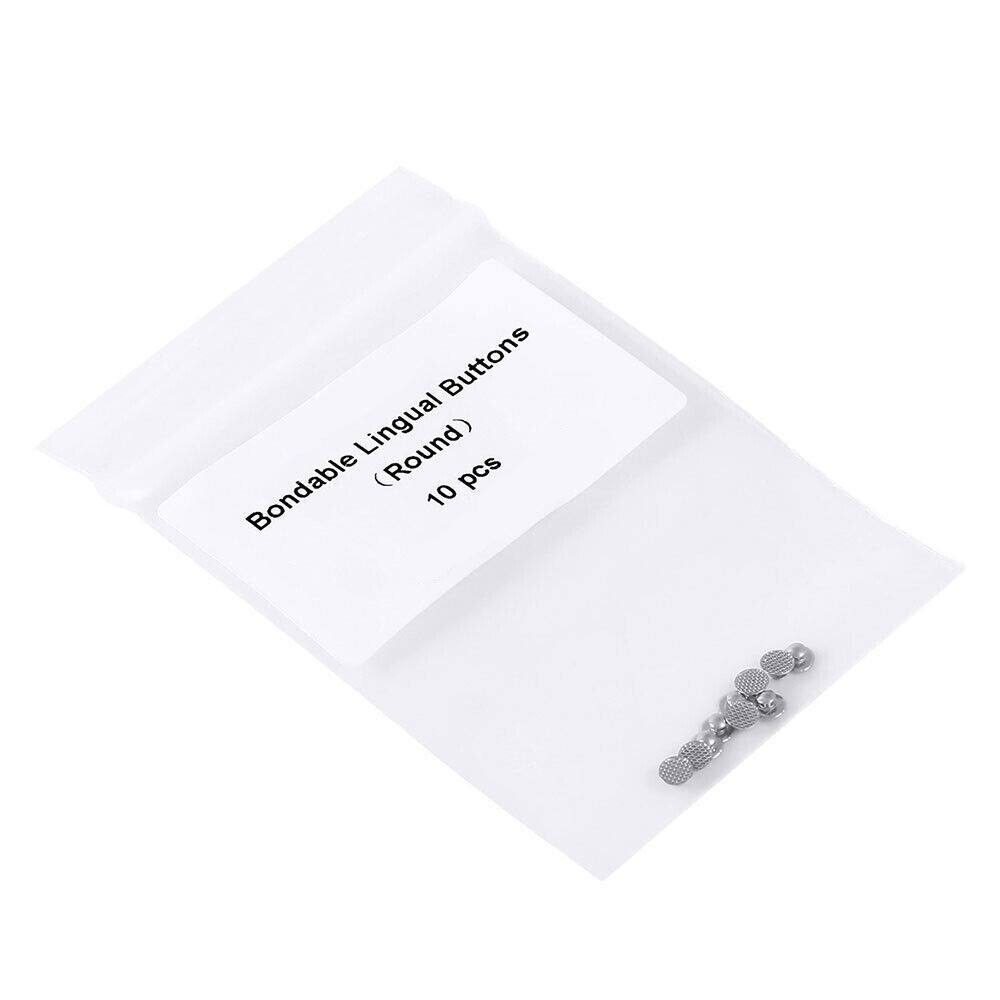 1 Pack 10 Pcs Dental Ortho Orthodontic Lingual Buttons Bondable Round Mesh Base
