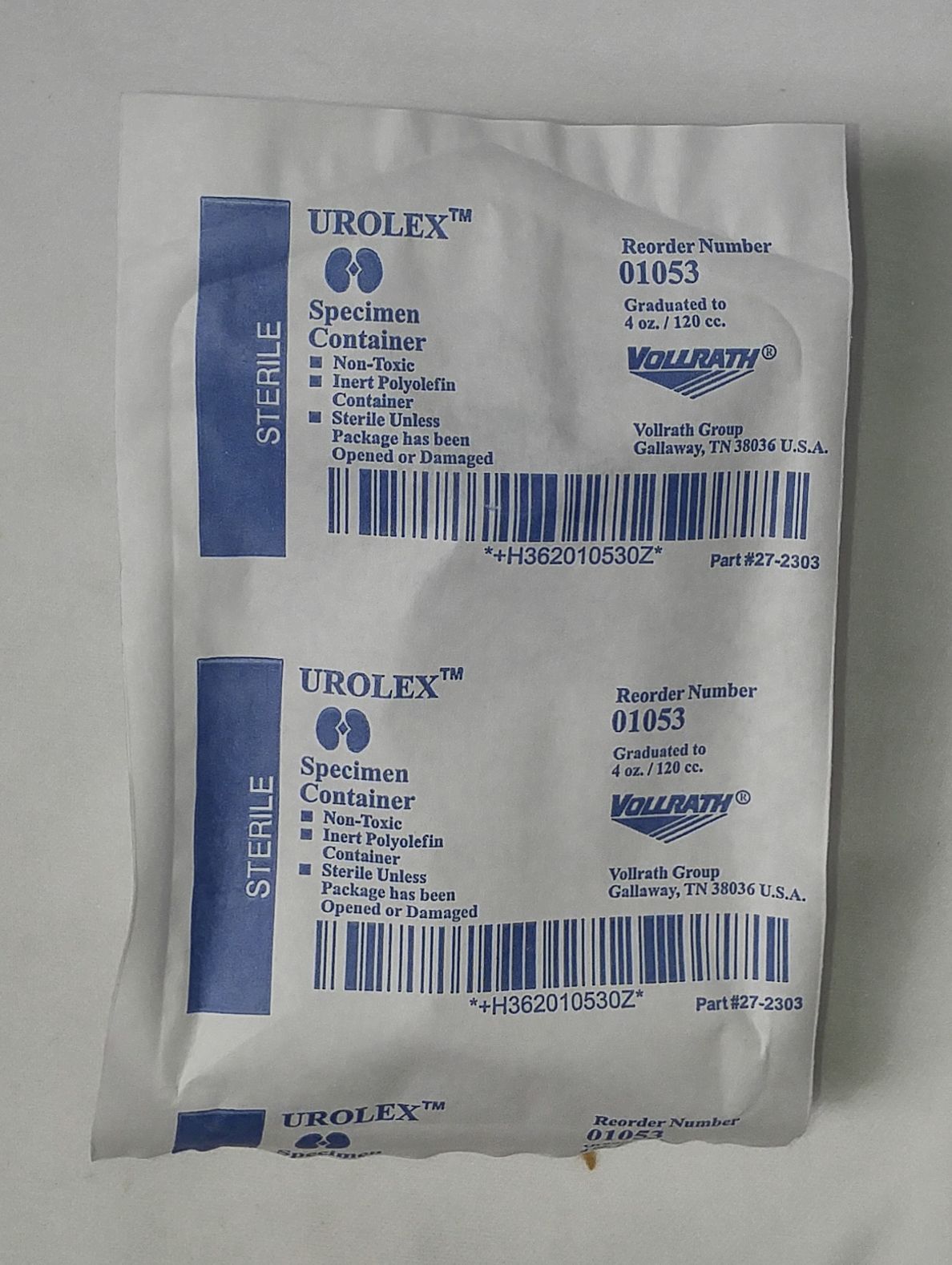 Vollrath Urolex Graduated Specimen Cup/Container 4oz/120cc Ref 01053 (Lot of 10)