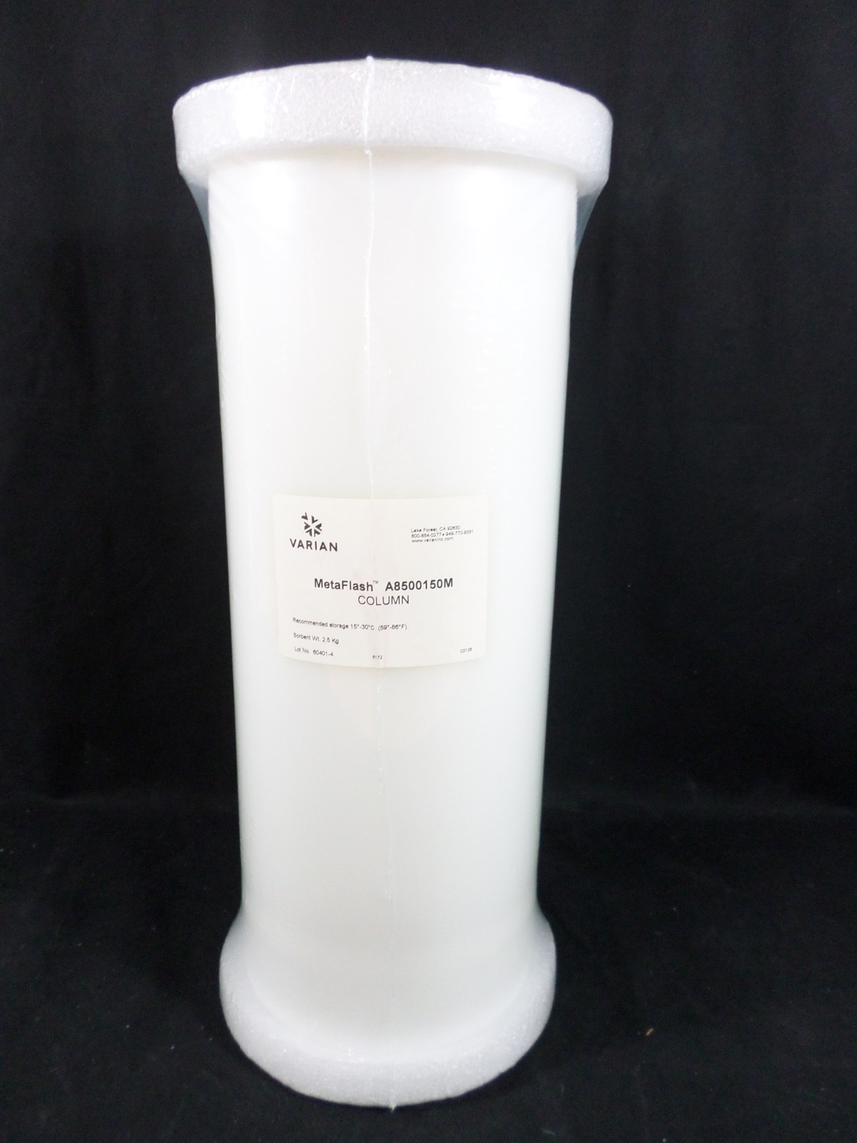 VARIAN MetaFlash 2.5kg 30cm 150M Silica Flash Chromatography Cartridge A8500150M
