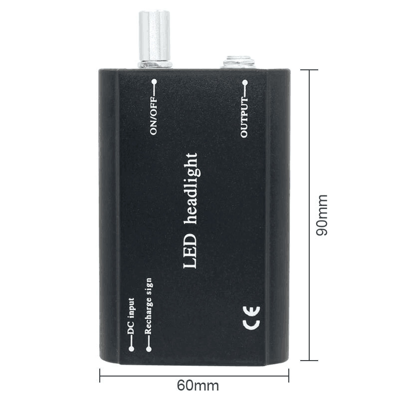 Rechargeable Battery 1800Mah with Belt Clip For Dental LED Head Light Black USA