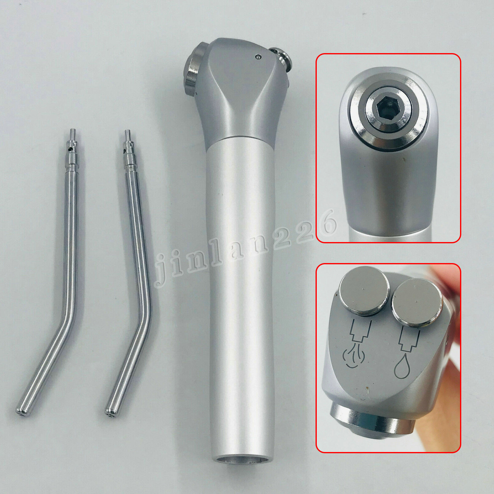 Dental 3 Way Air Water Spray Triple Syringe Handpiece w/ 2 Nozzles Tips Tubes US