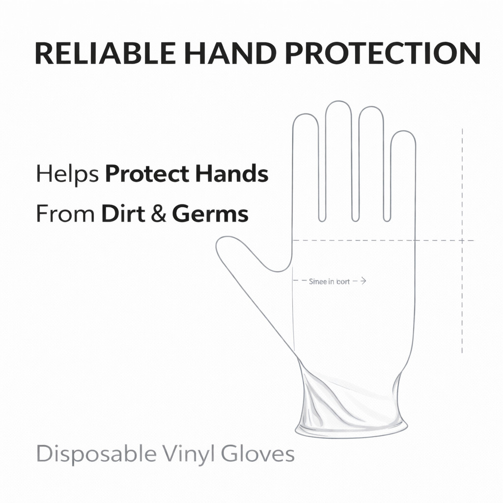 Vinyl Exam Gloves Large Powder Free Latex Free Disposable 100-1000 Bulk