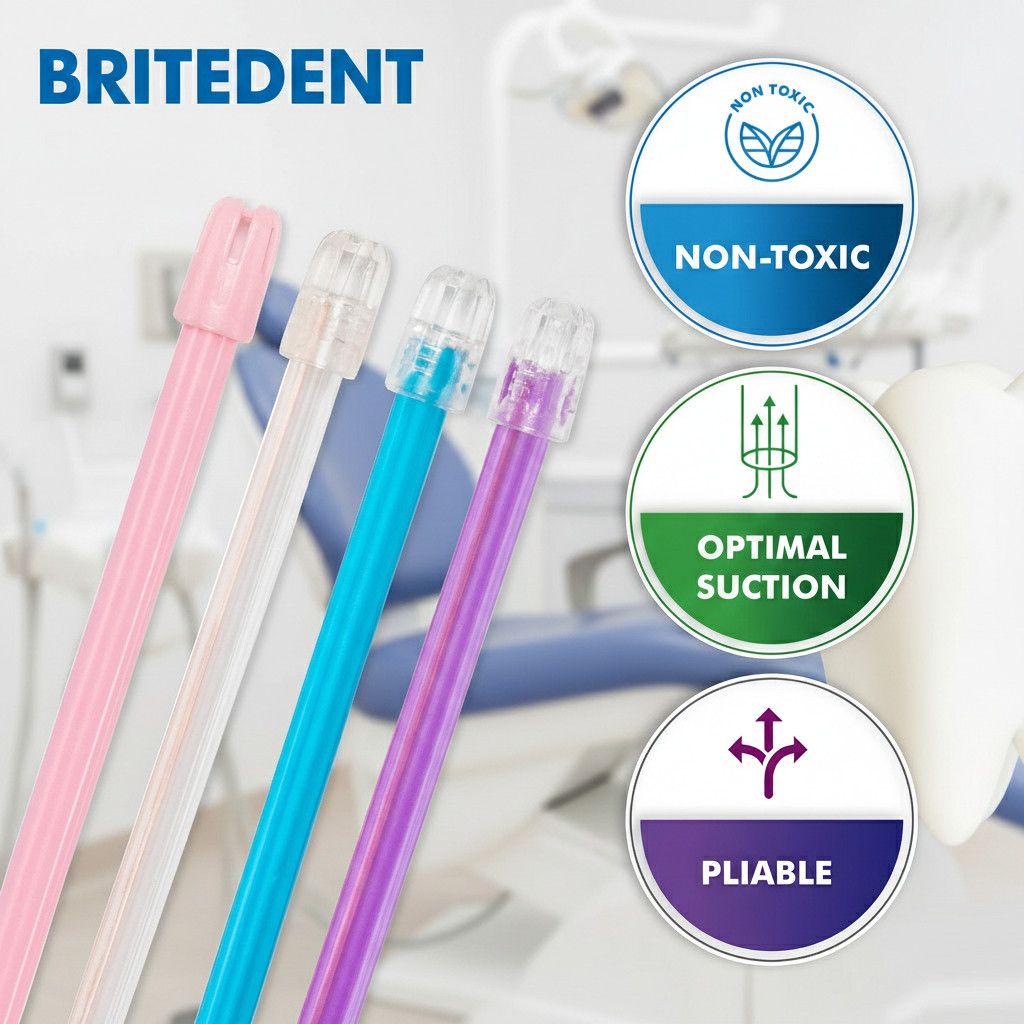 Dental Saliva Ejectors, Disposable Suction Tips Evacuator (Choose Color & Qty)