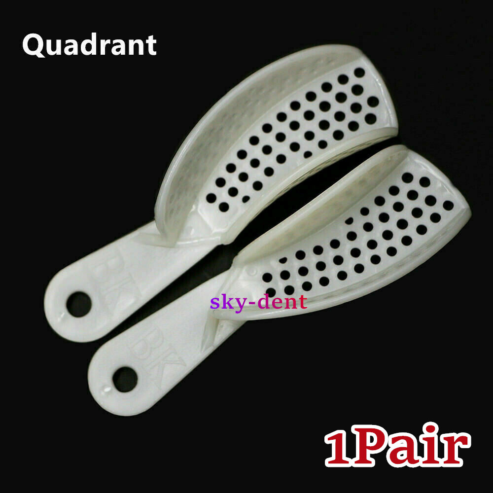 Plastic Dental Disposable Perforated Denture Impression Trays 5 Size Upper+Lower