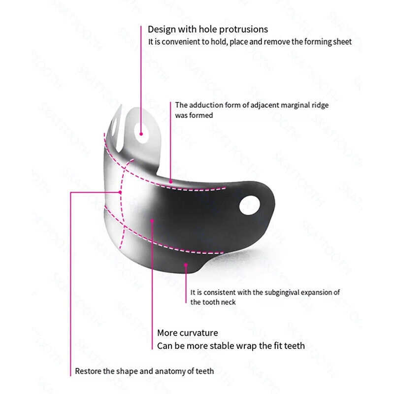 Dental Sectional Matrix Narrow Standard Ring Titanium Clamp Palodent Plus Style