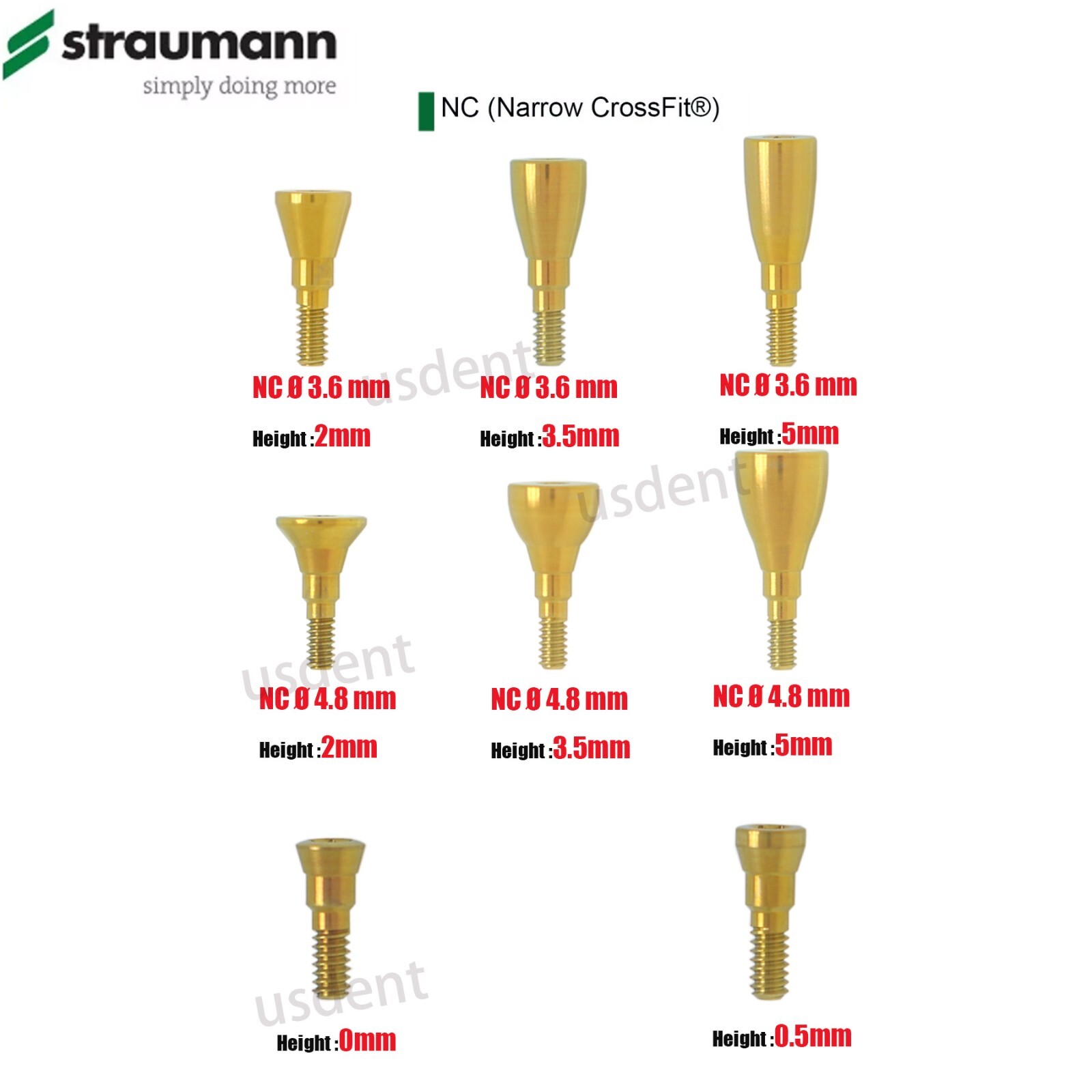Dental ITI Straumann Healing & Locator Abutments Open/Closed Tray Post NC/RC Cap