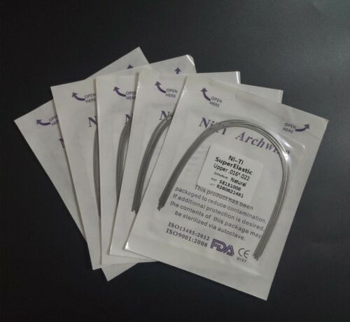 10Pcs Dental Orthodontic Super Elastic Niti Arch Wires Rectangular Natural Form