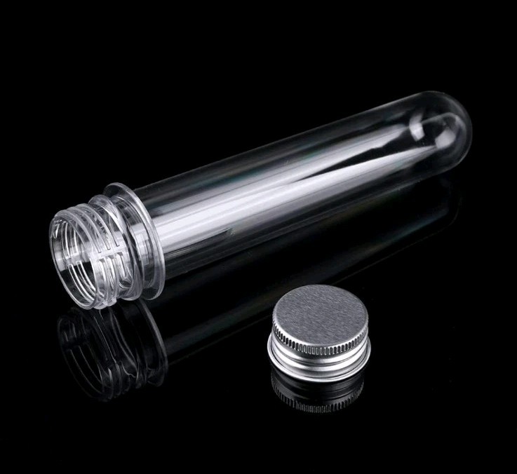 30 Pc. 25x140mm 40ml Clear Test Tubes with Screw Caps For Scientific, Shots, Etc