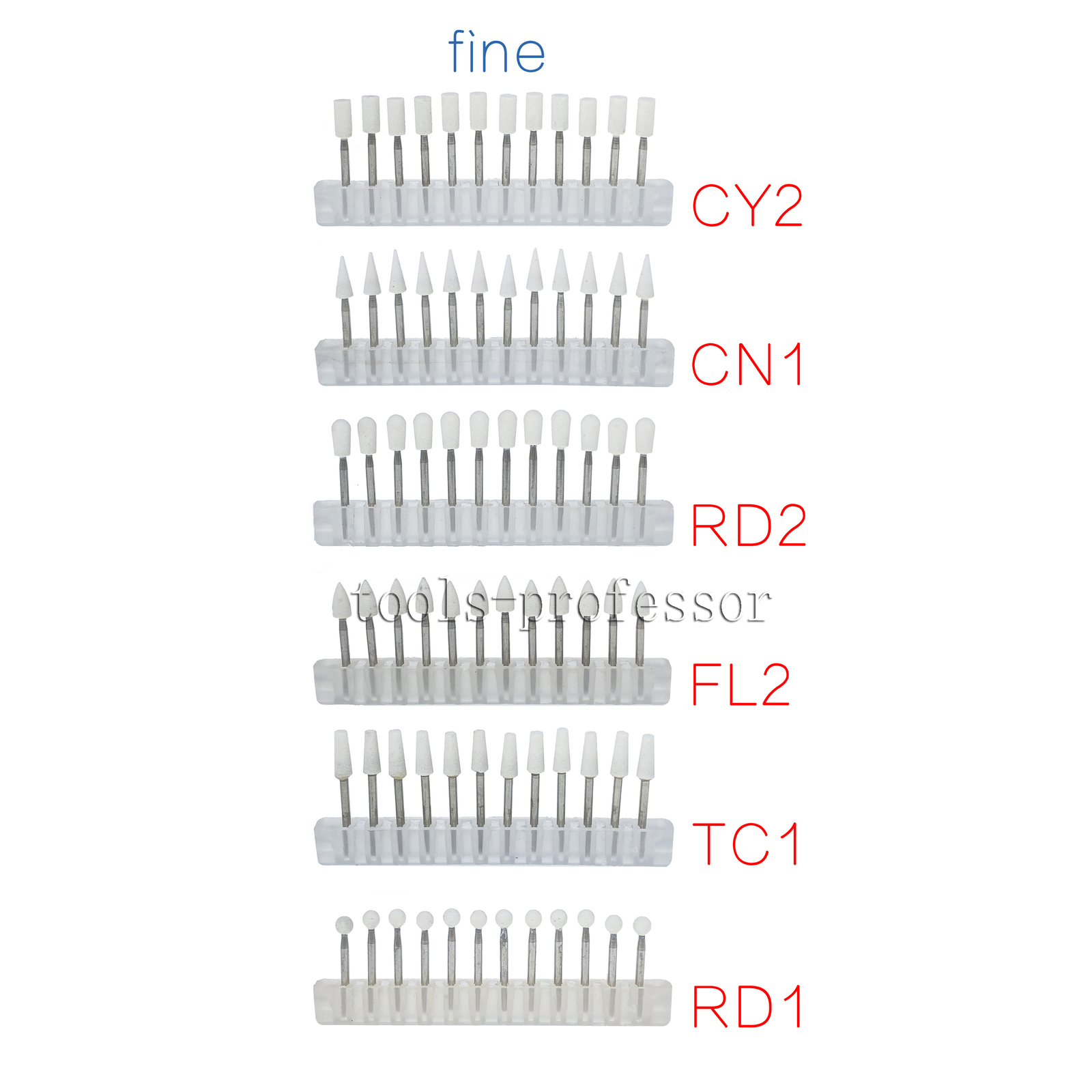 12 Pcs/Pack Dental Metal Resin High Speed Handpiece Polishing Burs FG Type Tools