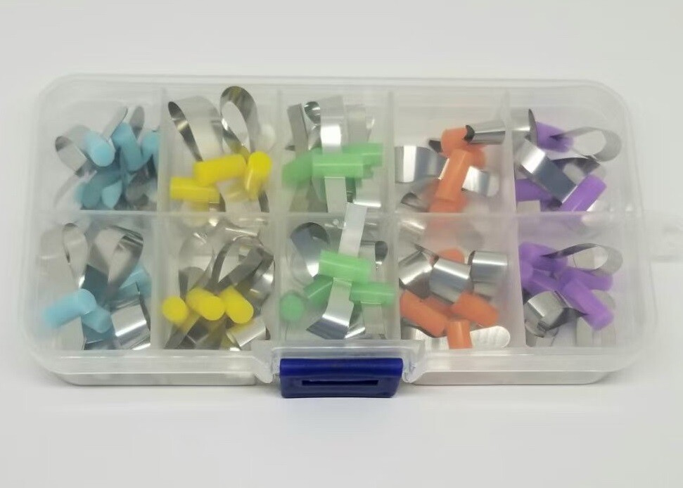 50* Metal Matrix Bands Retainerless Automatrix Locker Dental Sectional contoured