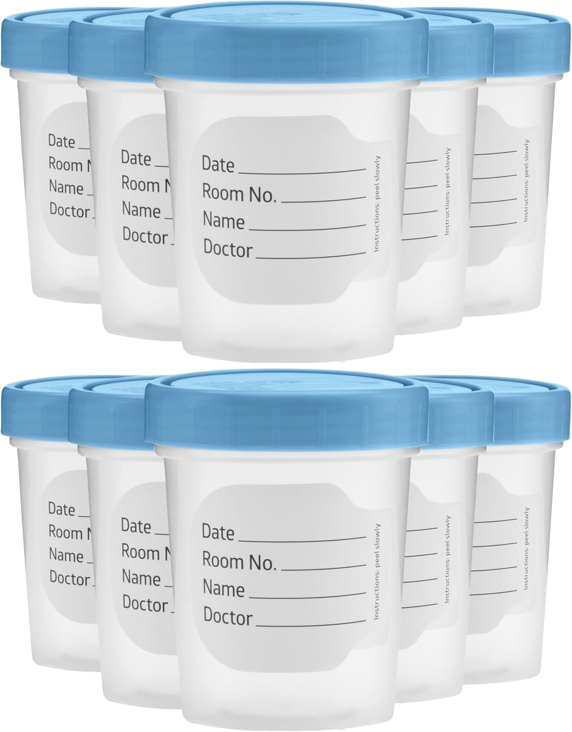 Vakly Specimen Cups with Screw-On Lids 4 oz (10 Pack) – Clear