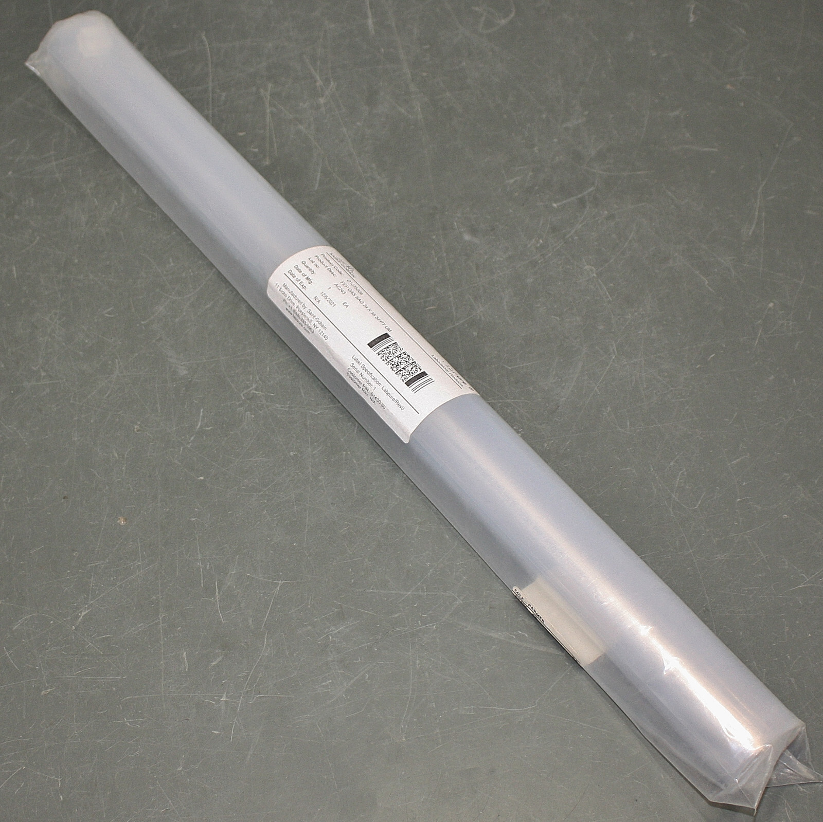 Saint Gobain FEP Gas Sampling Bag D1075008, 24″ x 36″ x 5 mil, Septum Valve