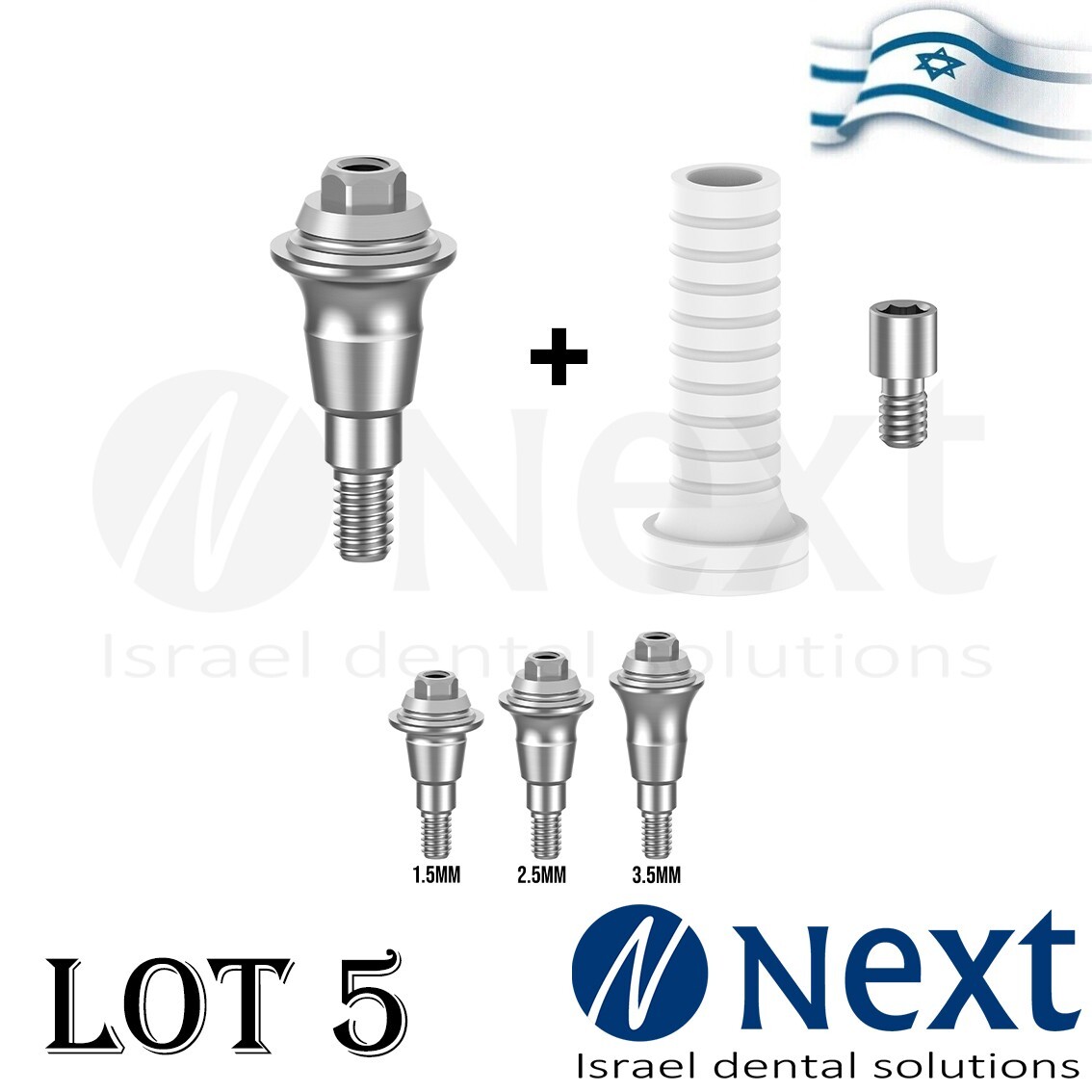 LOTx5 Straight Multi Unit Neo Dent GM Grand Morse Replica with plastic sleeve