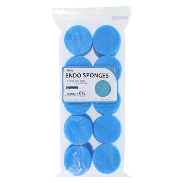 Pac-Dent 812 Polyurethane Sponges For Round Endo Stand 2.» D X 3/8″ Blue 50/Pk