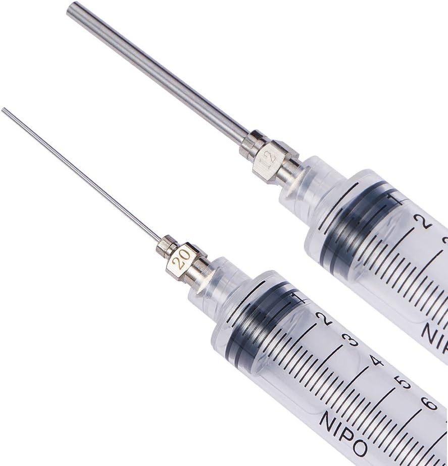 16pc Stainless Steel Dispensing Tips – 1.5″ Blunt Luer Lock 10G to 24G Variety