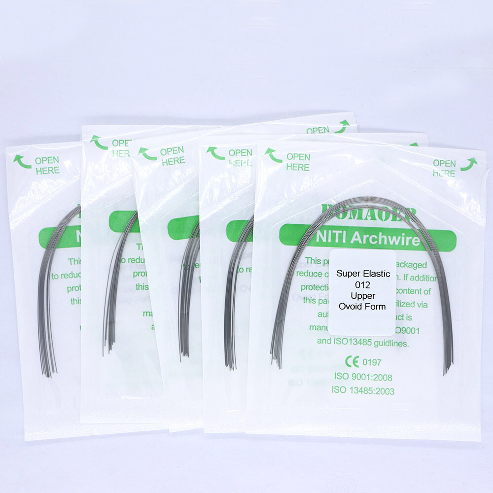 Dental Orthodontic Super Elastic Niti (Round Ovoid)Arch Wire 012 Upper 10 Packs