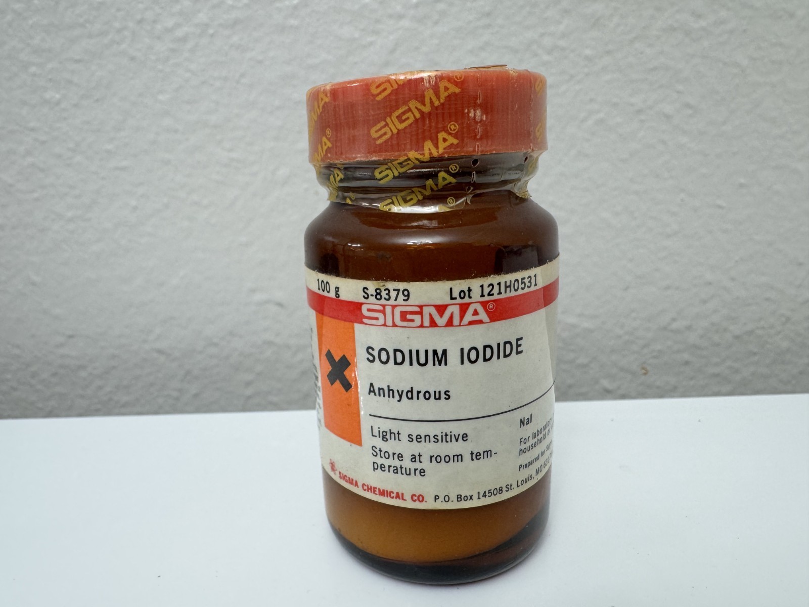 Sodium Iodide anhydrous 99.0%+ 100 grams Sigma S-8379 SEALED
