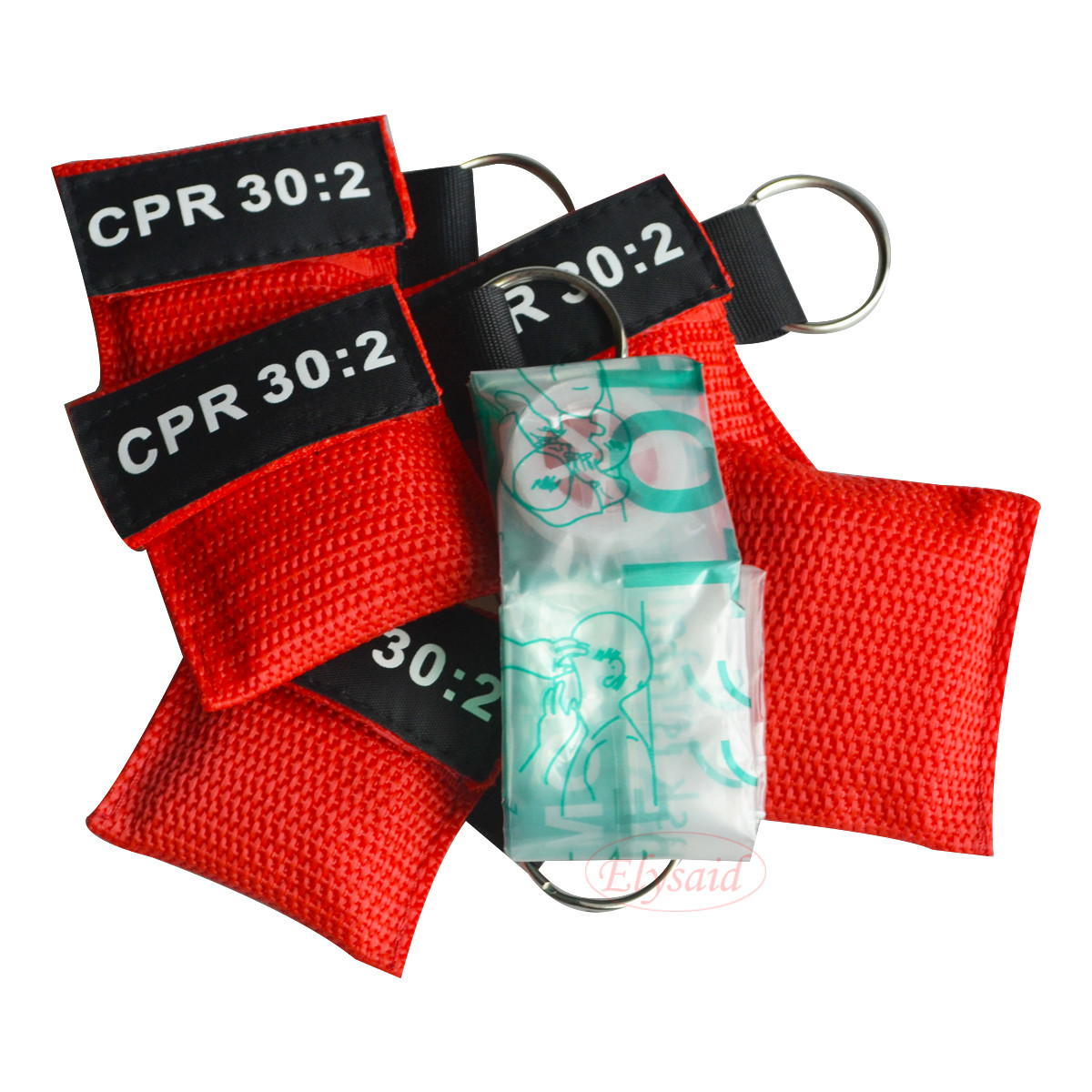 CPR MASK WITH KEYCHAIN CPR FACE SHIELD POCKET AED 4 COLORS WRITING CPR 30:2