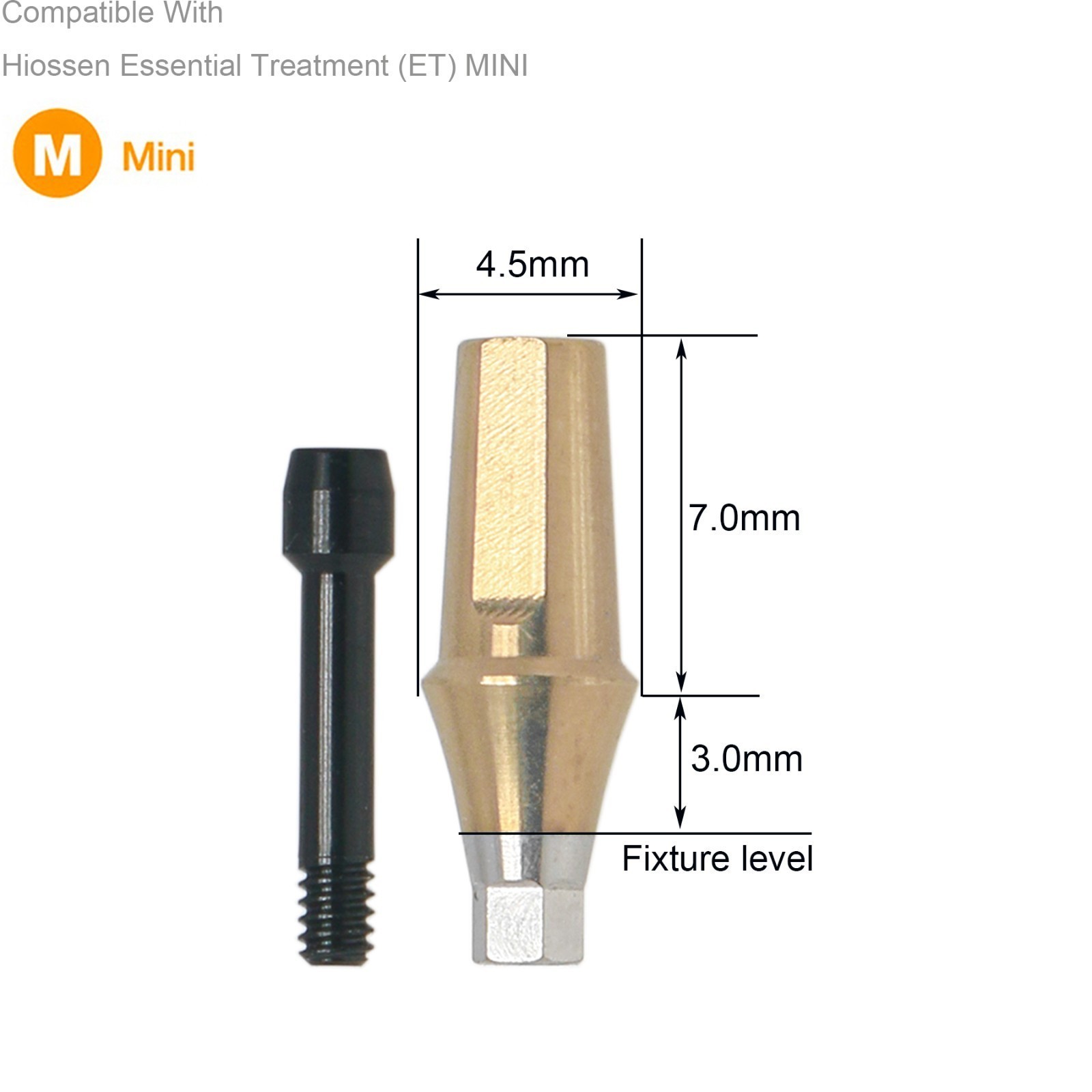 US Titanium Straight Transfer Abutment Fits Hiossen ET (ETIII/IV) /Osstem TS/GS