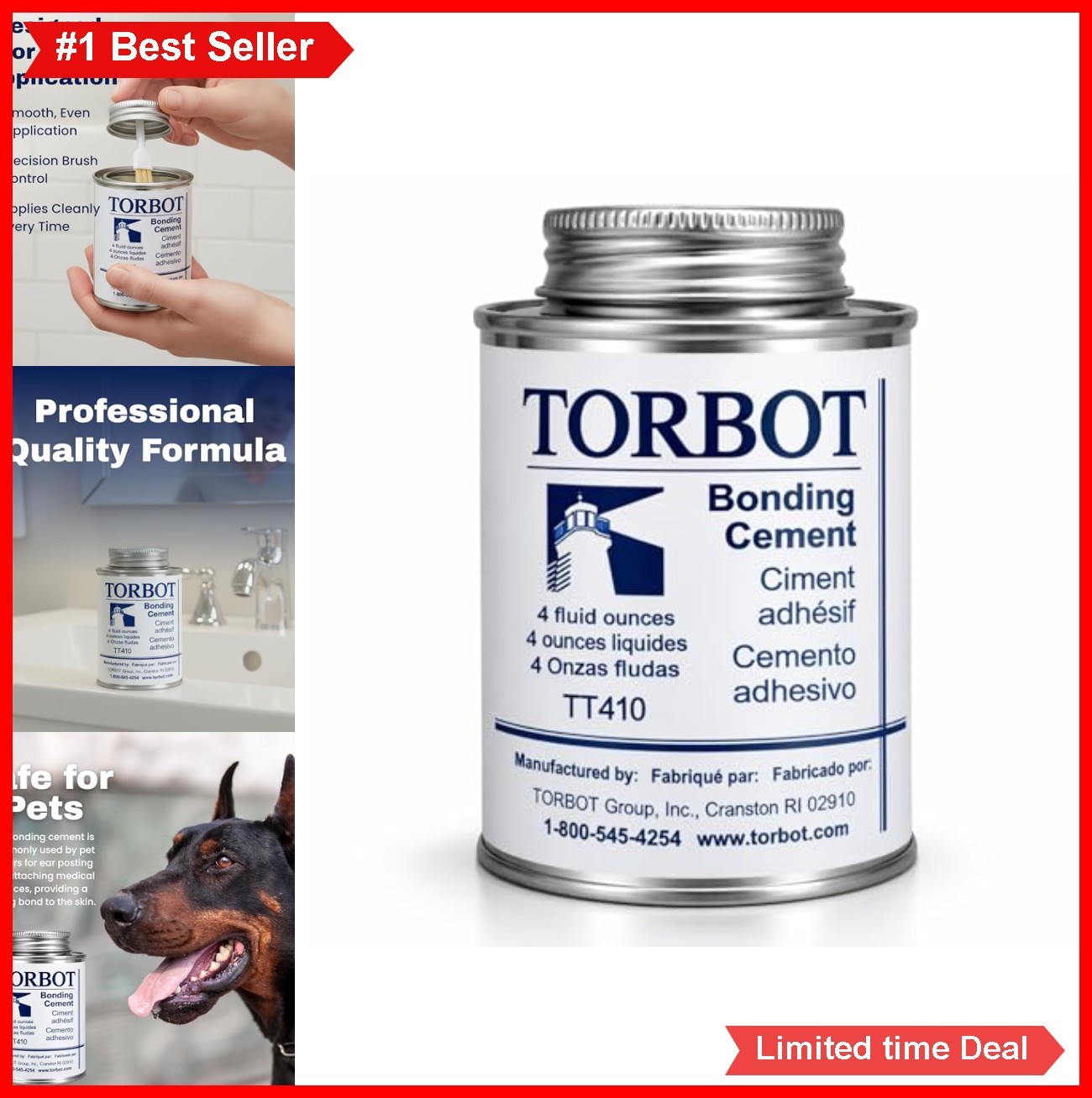 Liquid Bonding Cement 4 oz Can Extra Strong Latex For Surgical Use