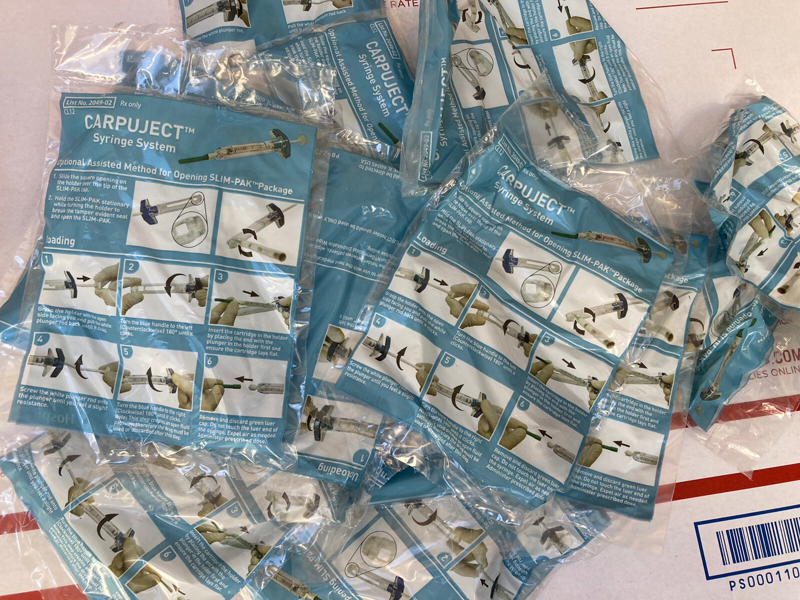 Lot of 10 Carpuject Syringe System Cartridge Injector Holders Sealed No. 2049-02