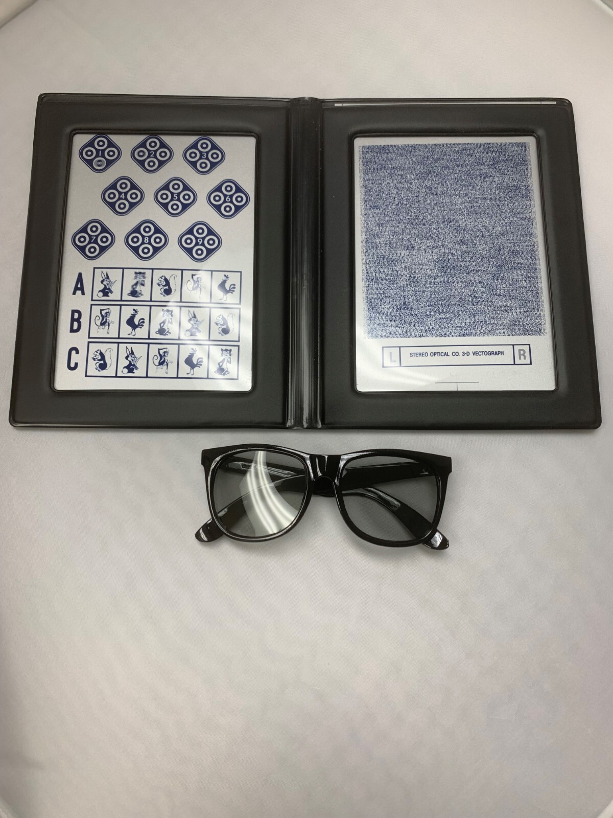 Stereo Butterfly Test complete with glasses and manual Stereo Optical SO005