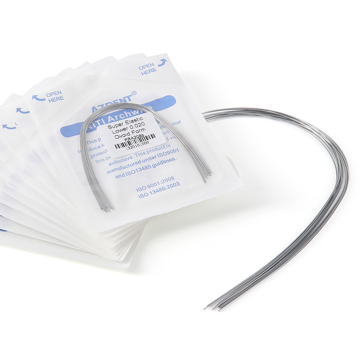 10pcs AZDENT Dental Orthodontic Super Elastic Niti Round Arch Wire Ovoid Form