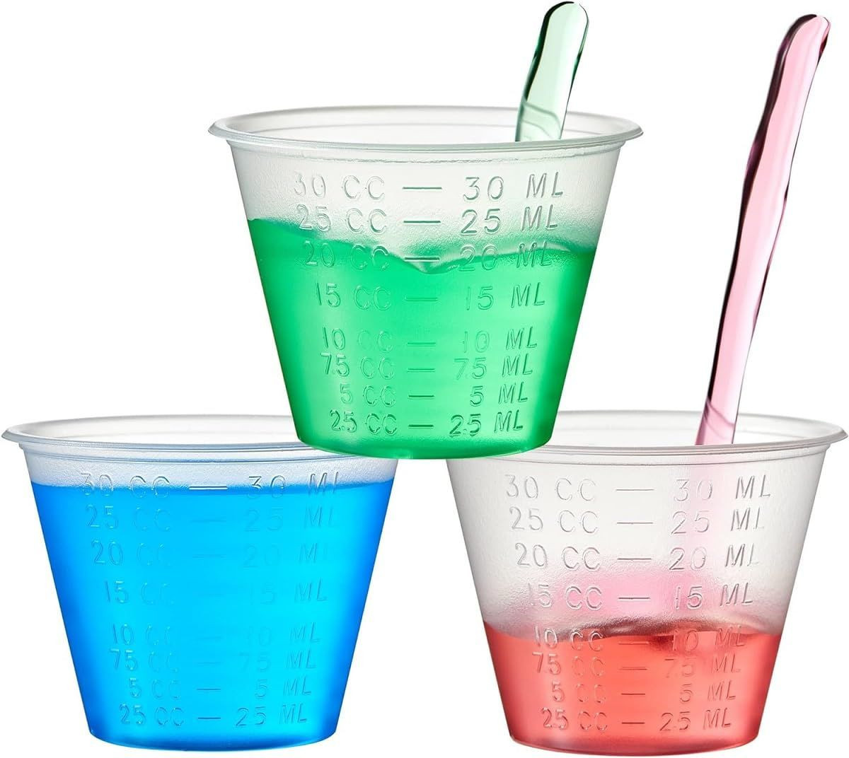 Disposable Bulk Plastic Graduated Measuring Medicine Cups for Pills, Liquid…