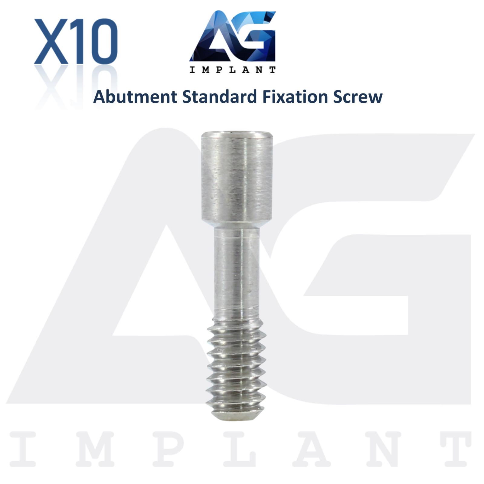 10 Dental Standard Fixation Screw Int Hex 2.42mm System Prosthetic Ø1.72mm Lab
