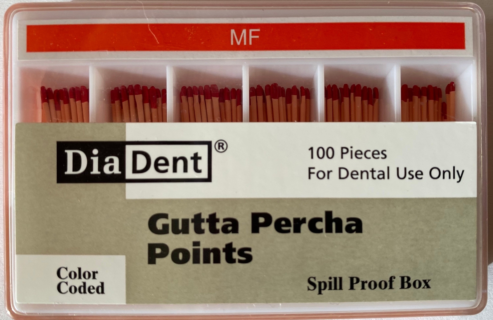 Diadent MP202-S601 Gutta Percha Points Accessory #0.02 Taper Medium Fine 100/Pk