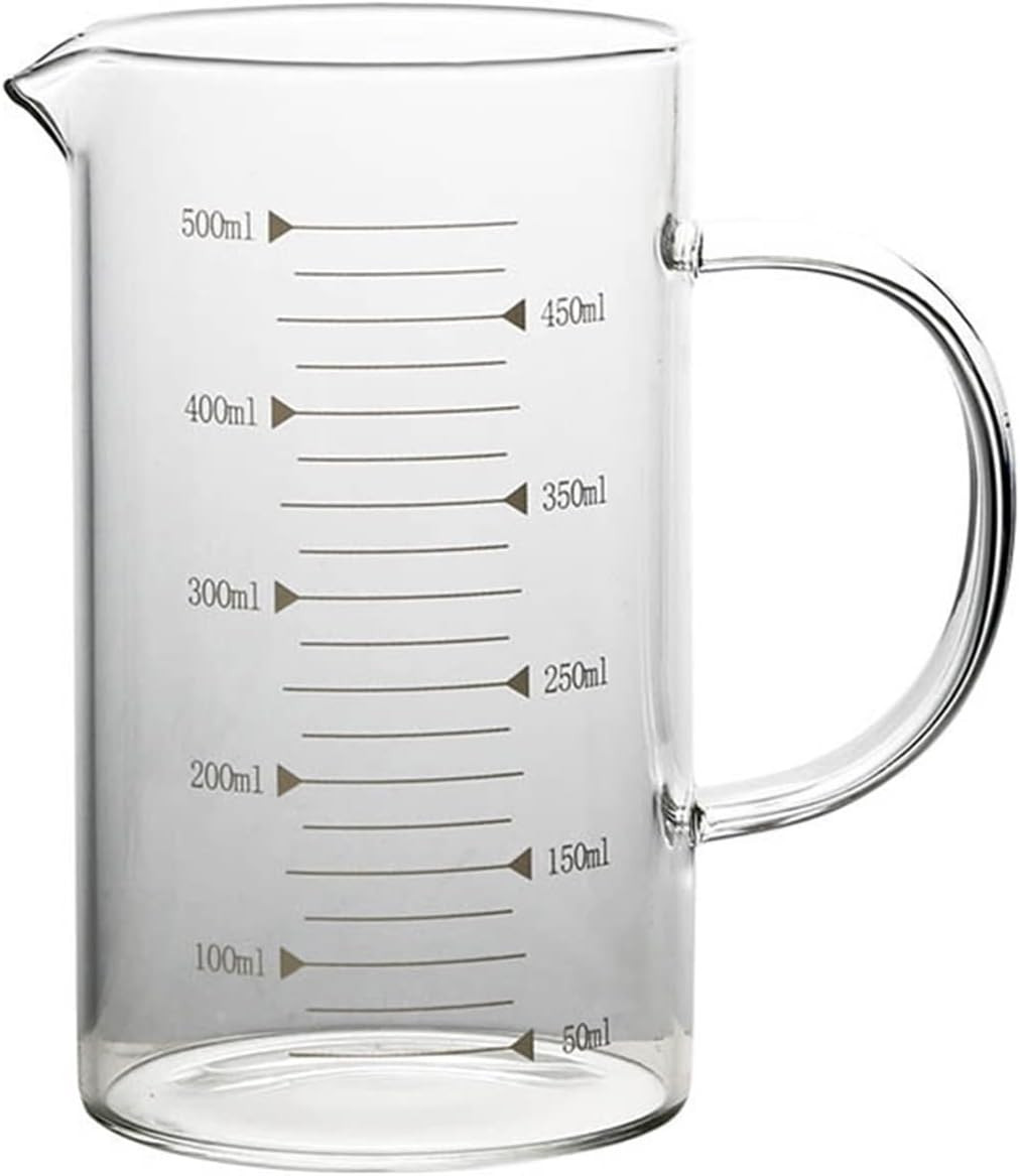 Saucer 250Ml/500Ml/1000Ml High Borosilicate Glass Measuring Cup Jug Clear Milk C