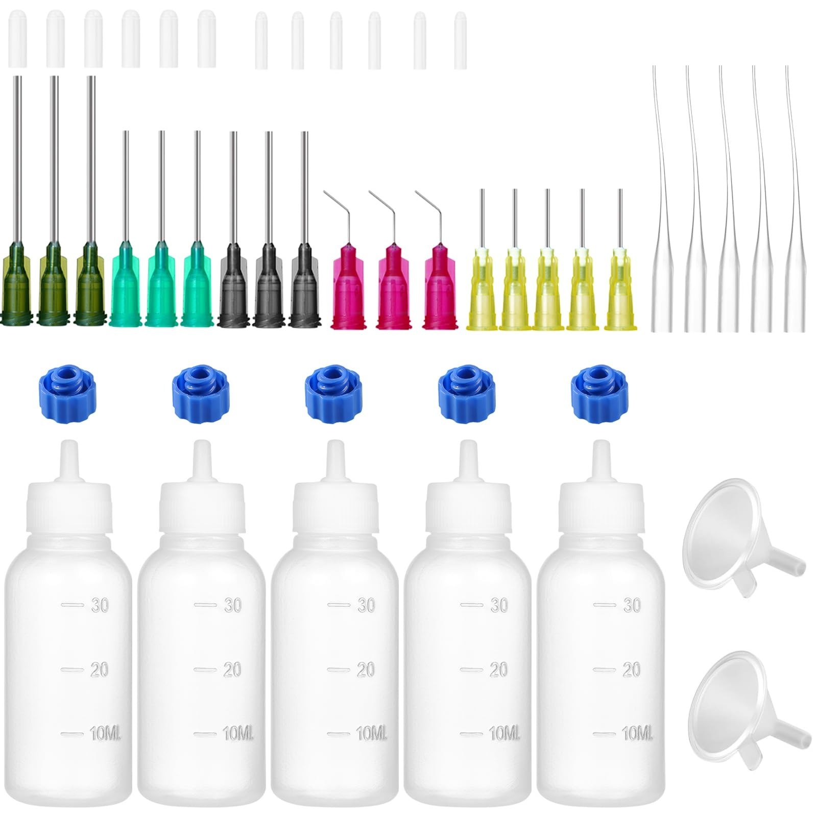 Ehoycq 30ml Glue Precision Tip Applicator Bottle,Needle Tip Squeeze Bottle with